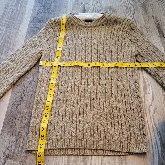 Karen Scott Cable Knit Sweater Cozy Cotton Preppy Cabincore - Picture 4 of 4